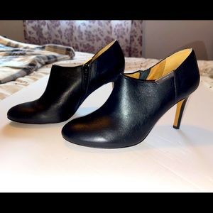 Coach black leather booties